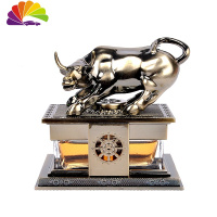 舒适主义华尔街牛香水座车载创意座式男士女士汽车用车内香水摆件饰品 古茶色-DU药+防滑垫车用香水