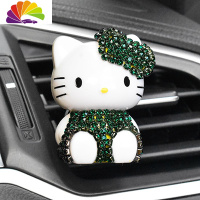 舒适主义KT可爱创意车内空调出风口香水夹 卡通汽车香水 用车载香水座 祖母绿钻风口夹