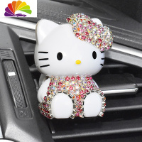 舒适主义KT可爱创意车内空调出风口香水夹 卡通汽车香水 用车载香水座 粉色钻风口夹