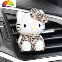 舒适主义KT可爱创意车内空调出风口香水夹 卡通汽车香水 用车载香水座 紫色钻风口夹