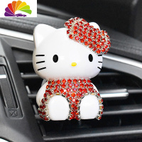 舒适主义KT可爱创意车内空调出风口香水夹 卡通汽车香水 用车载香水座 红色钻风口夹