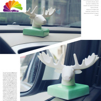 舒适主义一鹿平安车载香水座式汽车用香薰车上车内饰品摆件淡香气清新 薄荷绿[浅夏微光]配灰色流苏