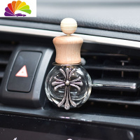舒适主义汽车香水瓶摆件车内空调出风口香水夹精油瓶车载车用香水空瓶除味 圆形香水瓶风口夹