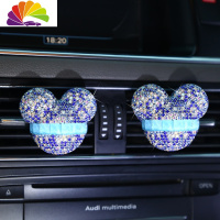 舒适主义车载汽车装饰抖音同款出风口除味香水淡香车内车用摆件女可爱 果冻蓝条纹(一对)车用香水