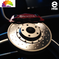 舒适主义汽车刹车盘出风口车载香水空调口卡钳香夹装饰男个性创意香薰摆件 红色