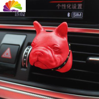 舒适主义创意车载香水斗牛法斗狗头扩香石出风口夹香薰香氛车内饰品 无墨镜红色小牛
