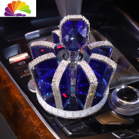 舒适主义皇冠汽车香水车载香水座式香水镶钻车内装饰品创意车上水晶摆件女 蓝皇冠[果冻白]