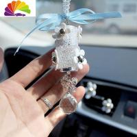 舒适主义创意汽车香水挂饰挂式小雏菊车载香水挂件后视镜车内饰品狐狸毛女 古龙香味