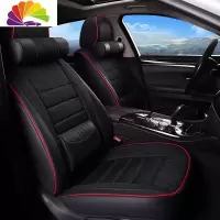 舒适主义汽车坐垫四季全包冬季亚麻斯柯达明锐速派昕锐晶锐科迪亚克车座套 豪华版-炫酷黑