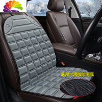 舒适主义汽车加热坐垫车载座椅垫电热暖靠垫单片褥子通用冬季车用12V座垫 单座-灰色-(滴胶防滑底)(送雪铲)