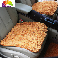 舒适主义汽车坐垫单片三件套毛毛虫冬季毛绒保暖简约车用屁股垫无靠背垫子 标准款-米棕色单片(一对装)