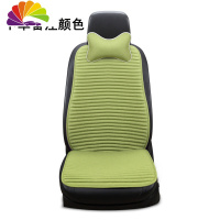舒适主义汽车坐垫单片四季通用亚麻免捆绑单个屁屁垫苦荞无靠背三件套座垫 一个单座1单片+1靠背