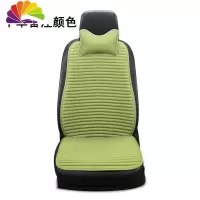 舒适主义汽车坐垫单片四季通用亚麻免捆绑单个屁屁垫苦荞无靠背三件套座垫 一个单座1单片+1靠背