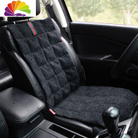 舒适主义荞麦壳单个方格窄版小蛮腰棉麻夏冬季通用四季垫汽车亚麻坐垫 黑色单个坐垫*1
