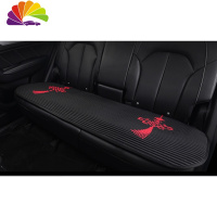 舒适主义2020新款汽车亚麻布坐垫荞麦壳座垫四季通用冬季单片无靠背三件套 中国结黑红后排1片