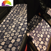 舒适主义文艺清新猫咪卡通头 亚麻 冰丝 帆布 四季通用汽车座垫单片坐垫 3片座垫