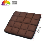 舒适主义竹炭汽车坐垫单片无靠背座垫四季通用三件套防滑后排单个屁屁垫 前排单片-棕色