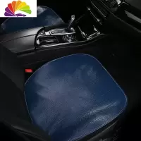 舒适主义头层水皮汽车坐垫无靠背夏季三件套后排凉垫四季皮单片座垫 宝蓝前排单片一片
