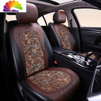 舒适主义2019新款小蛮腰汽车坐垫马鞍垫夏季养生苦荞麦壳四季通用高端座垫 繁花似锦-棕色[锦缎刺绣]