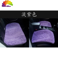 舒适主义汽车坐垫套法兰绒珊瑚绒毛绒毛毛虫四季通用座垫单片雪尼尔三件套 淡紫三件套(加强防滑底布)