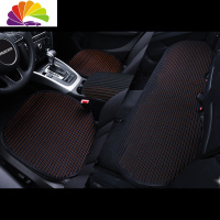 舒适主义2020新款汽车亚麻布坐垫单片无靠背三件套四季通用座垫单个屁屁垫 3件套炫酷黑