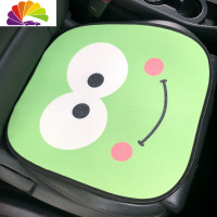 舒适主义四季通用汽车单片坐垫女可爱车垫卡通前排后排长垫棉麻前座后座垫 1个前座垫(青蛙)