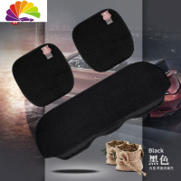 舒适主义亚麻汽车坐垫福特翼虎翼博蒙迪欧锐界福克斯四季通用三件套 炫酷黑