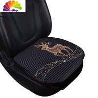 舒适主义2020新款夏季汽车坐垫单片无靠背三件套座垫四季通用单座夏天凉垫 一鹿平安[前排1片]黑金色