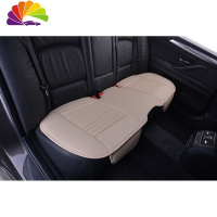 舒适主义专车专用汽车坐垫宝马奔驰防滑2020款无靠背后排长条单片座垫四季 竹炭皮后排长条(专车定制)米白色一片