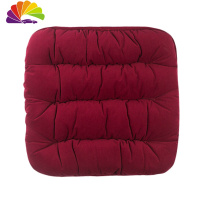 舒适主义无靠背防滑汽车坐垫单片办公室椅子坐垫餐椅垫加厚小三件 酒红色