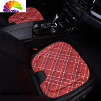 舒适主义果冻凝胶汽车坐垫无靠背单片时尚橡胶座垫小方垫乳胶车垫女神专用 格子红单片1片