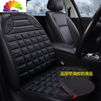 舒适主义汽车加热坐垫车载冬季座椅电加热座垫后排双座毛绒轿车用12V褥子 升级加宽大单座-黑(滴胶防滑底)无赠品