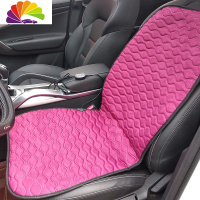 舒适主义汽车加热坐垫冬季轿车货车电加热座椅12v24v车载电褥子通用垫单片 新款12V单人酒红色