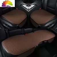 舒适主义特斯拉model x坐垫无靠背tesla model s座垫 model 3亚麻汽车专用 纯亚麻三件套[摩卡棕]