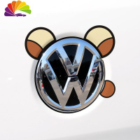 舒适主义车贴纸 创意 车身贴可爱兔子耳朵猫耳朵个性装饰车标改装汽车贴纸 小熊耳朵+尾巴