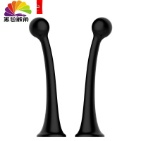 舒适主义汽车车顶装饰3D立体车贴小树苗恶魔角大鹿角卖萌防撞贴车外饰用品 黑色触角一对