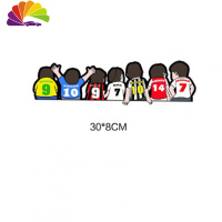 舒适主义金属壁虎车贴3D立体贴创意配件汽车尾标装饰平安用品车身划痕贴纸 七人足球背影贴纸()