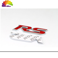 舒适主义汽车中网RS改装标本田飞度GK5中网标车标个性车贴汽车装饰贴纸 RS红色贴标