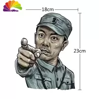舒适主义李云龙3D立体油箱盖抖音网红汽车贴纸车同款划痕遮挡大面积创意 中号李云龙[18*23cm]