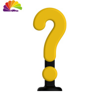 舒适主义汽车车顶装饰3D立体车贴可爱个性小树苗恶魔角卖萌防撞贴外饰用品 问号黄色(1个)配胶