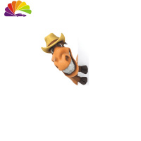 舒适主义汽车个性龙猫车贴动漫卡通创意搞笑动物贴纸车身划痕贴雪狼装饰贴 牛仔驴