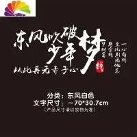 舒适主义东风吹破少年梦车贴从此再无赤子心网红一心向钱个性车装饰贴纸 东风白色70cm