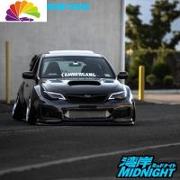 舒适主义湾岸车贴低趴改装贴恐高症hellaflush汽车挡风玻璃前后档反光贴纸 反光蓝58*10cm