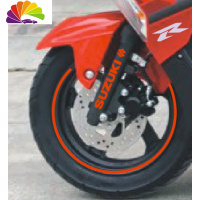 舒适主义铃木UY125踏板摩托车车贴拉花版画GP版花防水反光轮毂贴纸 反光轮毂贴一套(红)