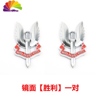 舒适主义汽车金属车身侧标3D立体标贴装饰奔驰C级E级加长版车标侧标志改装 镜面[胜利标]一对车贴