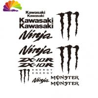 舒适主义摩托车贴画 川崎 ZX10R ZX-10R 款 全车贴花 贴纸 川崎爪子 哑银色