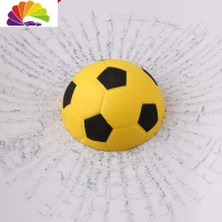 舒适主义3D立体立体网球车贴汽车装饰划痕贴纸创意个性砸玻璃窗搞笑网球贴 黄足球