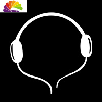 舒适主义大众凌度凌渡汽车标志贴纸个性改装车标装饰贴尾标耳机车贴抖音 白色