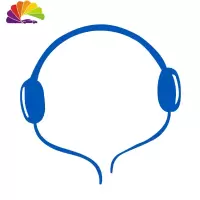 舒适主义大众凌度凌渡汽车标志贴纸个性改装车标装饰贴尾标耳机车贴抖音 蓝色