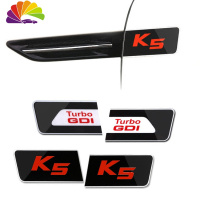 舒适主义专用于起亚K5改装装饰叶子板灯车贴 钢琴烤漆 亮面车身贴2只装 11-15款[红色K5字款]对装